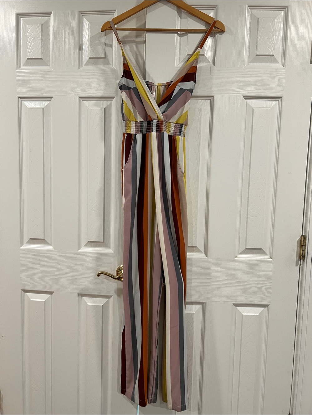 Striped Multi-Color Sleeveless Jumpsuit